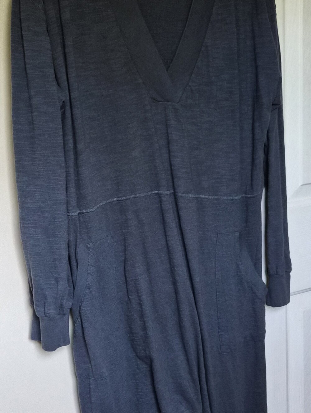 NATURAL LIFE Jonnie Medium Jumpsuit Loungewear Slate Gray Cozy Cotton Relaxed